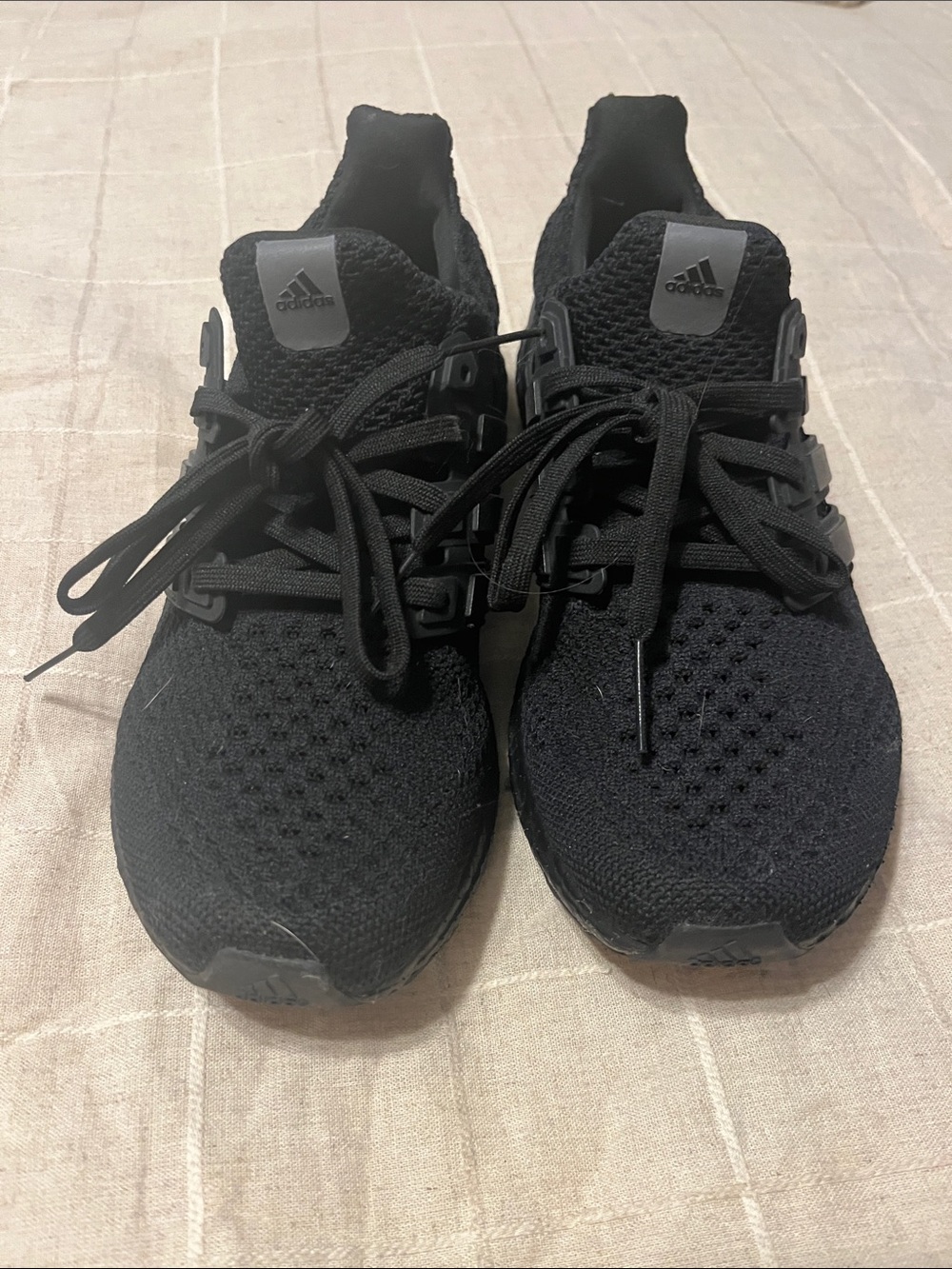 adidas Women's ultraboost  Black Knit Lace-Up Running Shoes
